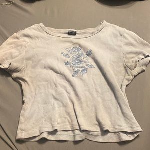 Blue dragon crop top